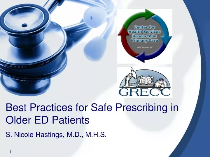 best practices for safe prescribing in older ed patients