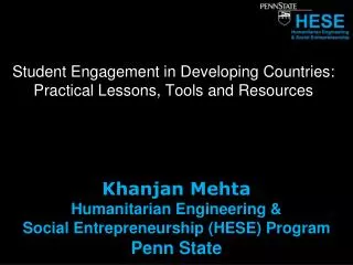 Student Engagement in Developing Countries: Practical Lessons, Tools and Resources