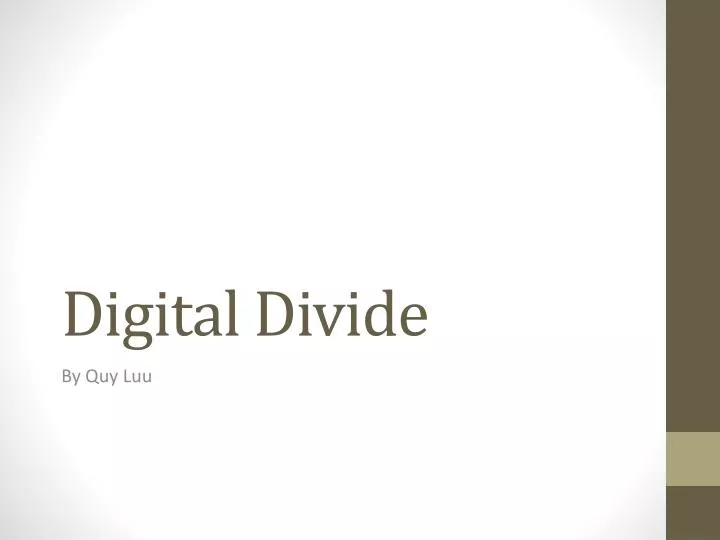 digital divide