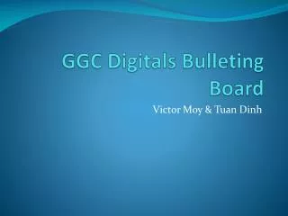 GGC Digitals Bulleting Board