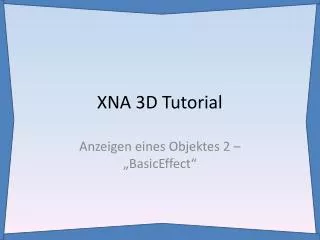 xna 3d tutorial