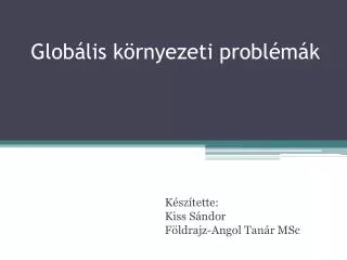 glob lis k rnyezeti probl m k