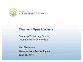 Cleantech Open Academy