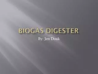 BIOGAS DIGESTER