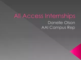 All Access Internships