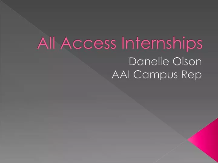 all access internships