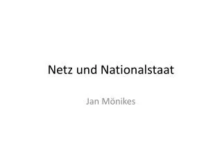 netz und nationalstaat