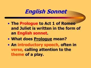 English Sonnet