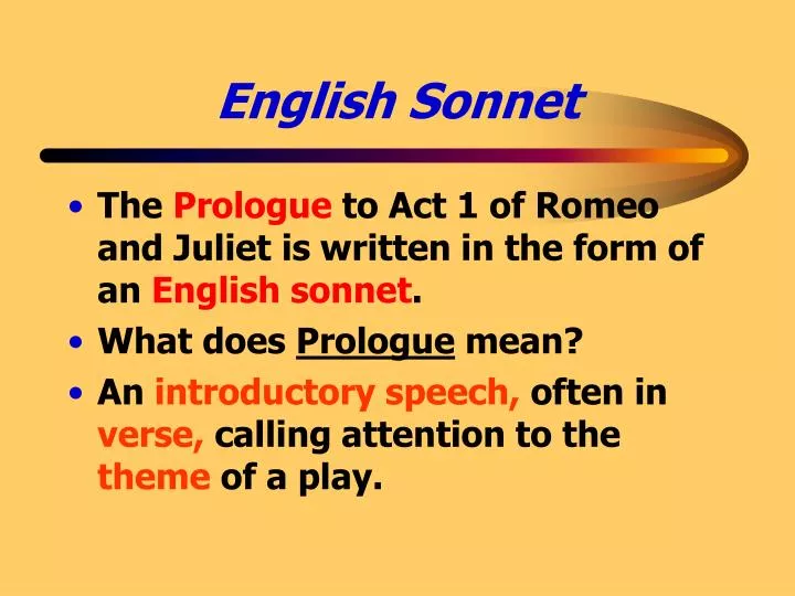 english sonnet