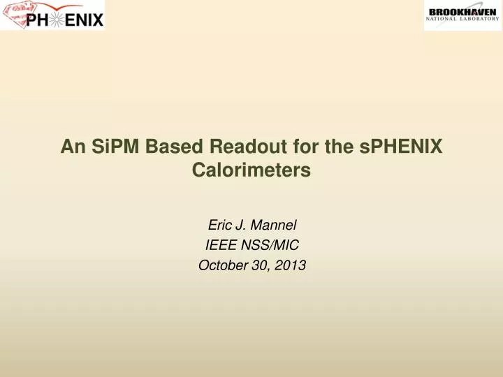 an sipm based readout for the sphenix calorimeters