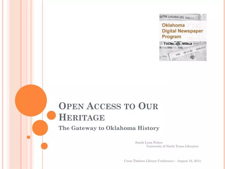 open access to our heritage