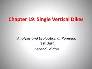 Chapter 19: Single Vertical Dikes