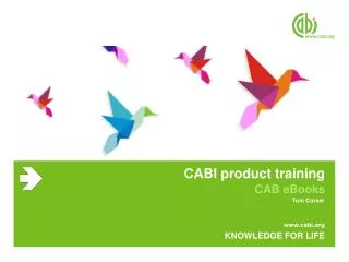 CABI product training