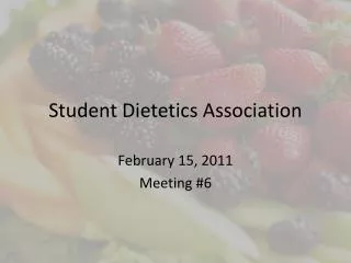 Student Dietetics Association