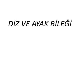 d z ve ayak b le