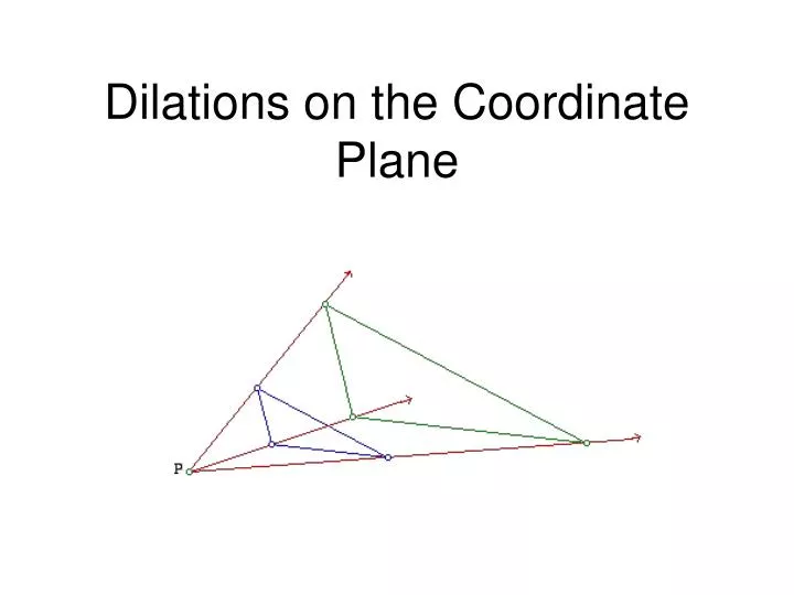 dilations on the coordinate plane