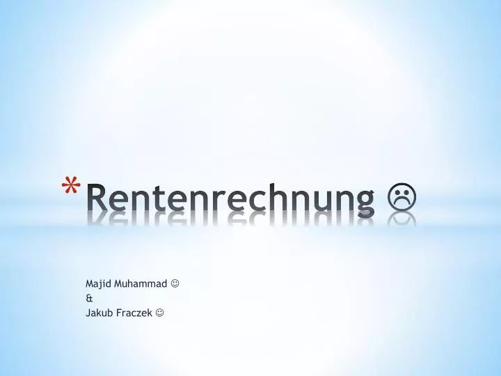 rentenrechnung