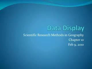Data Display