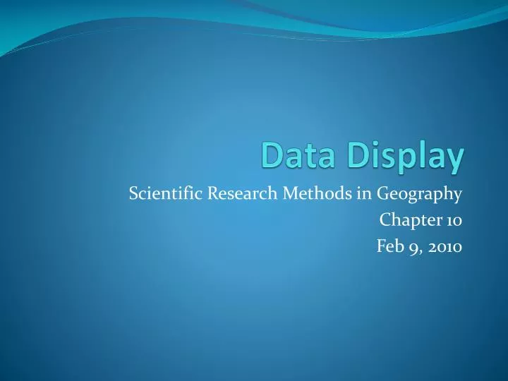 data display