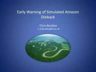 Early Warning of Simulated Amazon Dieback