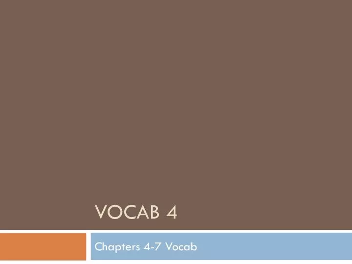 vocab 4