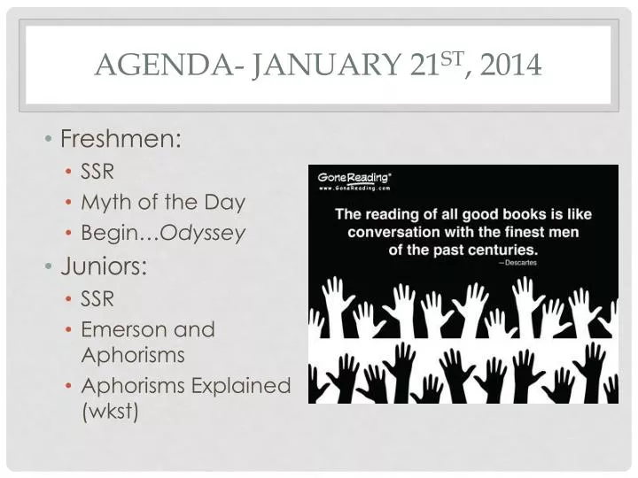 agenda january 21 st 2014