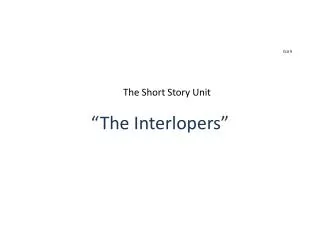 ELA 9 The Short Story Unit