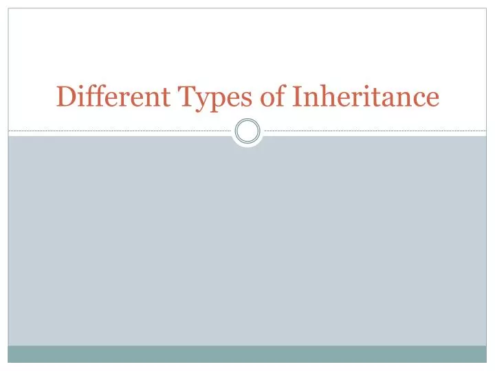 different types of inheritance