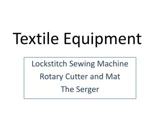 Textile Equipment