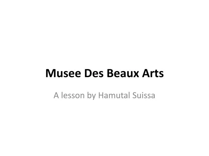 musee des beaux arts