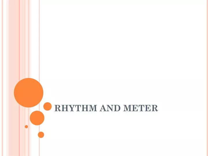 rhythm and meter