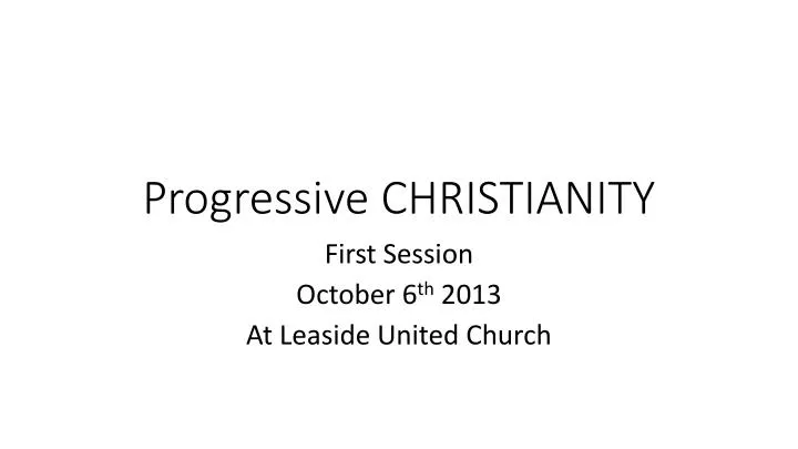 progressive christianity
