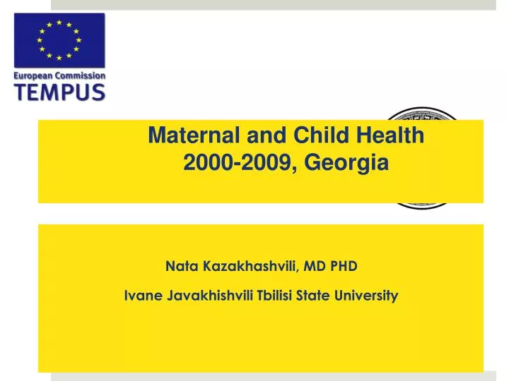 maternal and child health 2000 2009 georgia