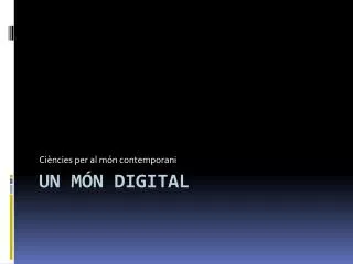ci ncies per al m n contemporani