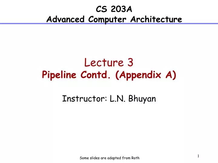 lecture 3 pipeline contd appendix a
