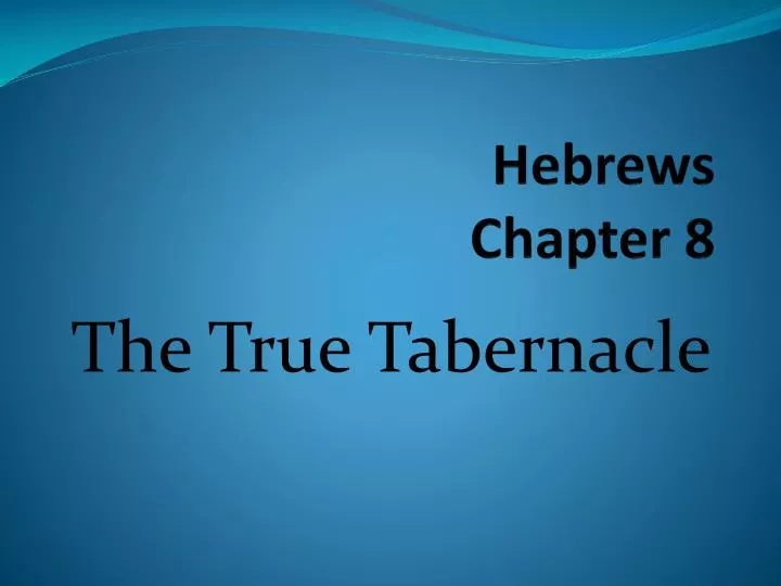 hebrews chapter 8
