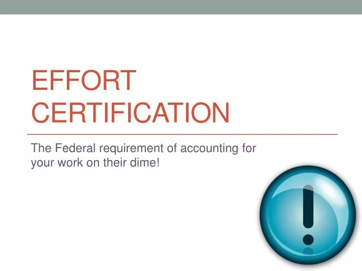 effort certification