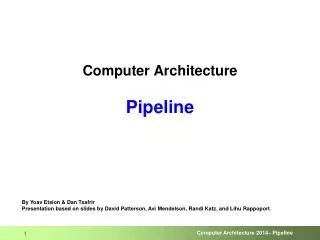 Computer Architecture Pipeline