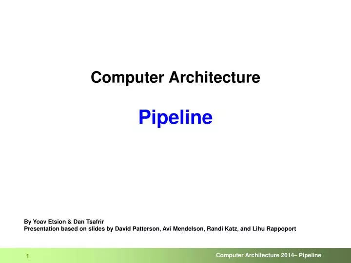 computer architecture pipeline
