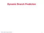 Dynamic Branch Prediction - slide 1