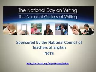 Sponsored by the National Council of Teachers of English NCTE