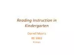 Reading Instruction in Kindergarten - slide 1
