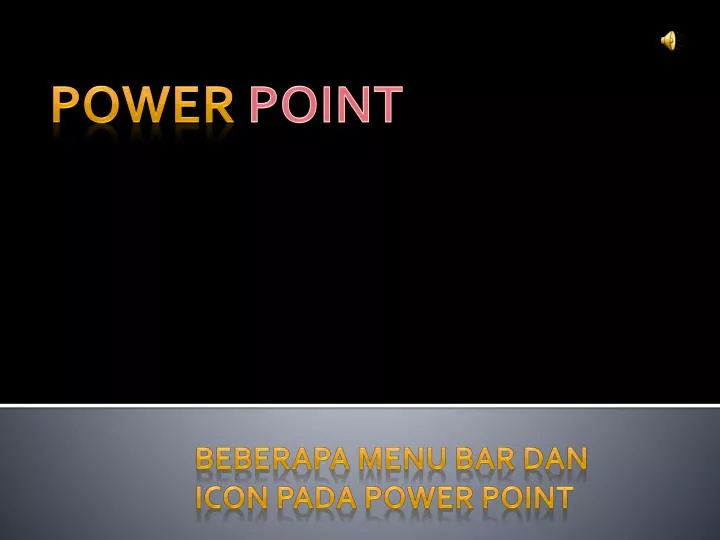 beberapa menu bar dan icon pada power point