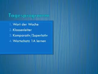 tagesprogramm