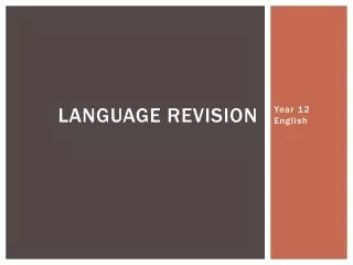 Language Revision
