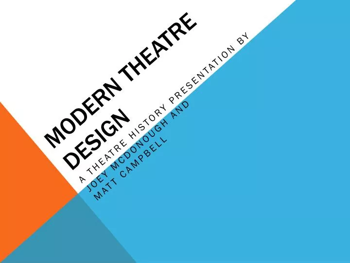 modern theatre design