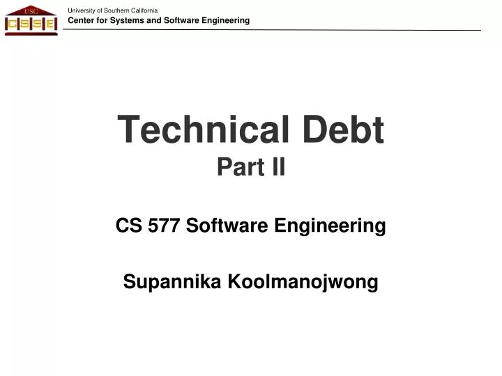 technical debt part ii
