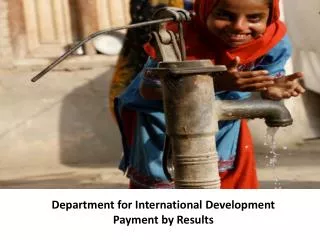 Department for International Development Payment by Results