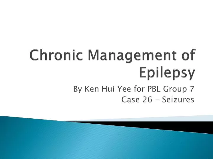 chronic management of epilepsy