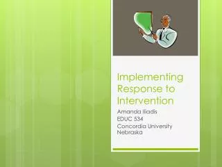 Implementing Response to Intervention